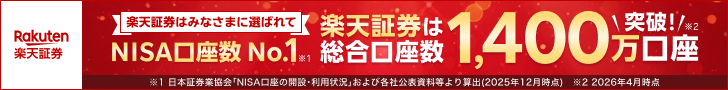 楽天証券の新NISA口座の公式サイトはこちら
