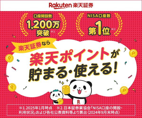 楽天証券の口座開設・サービス内容を確認する